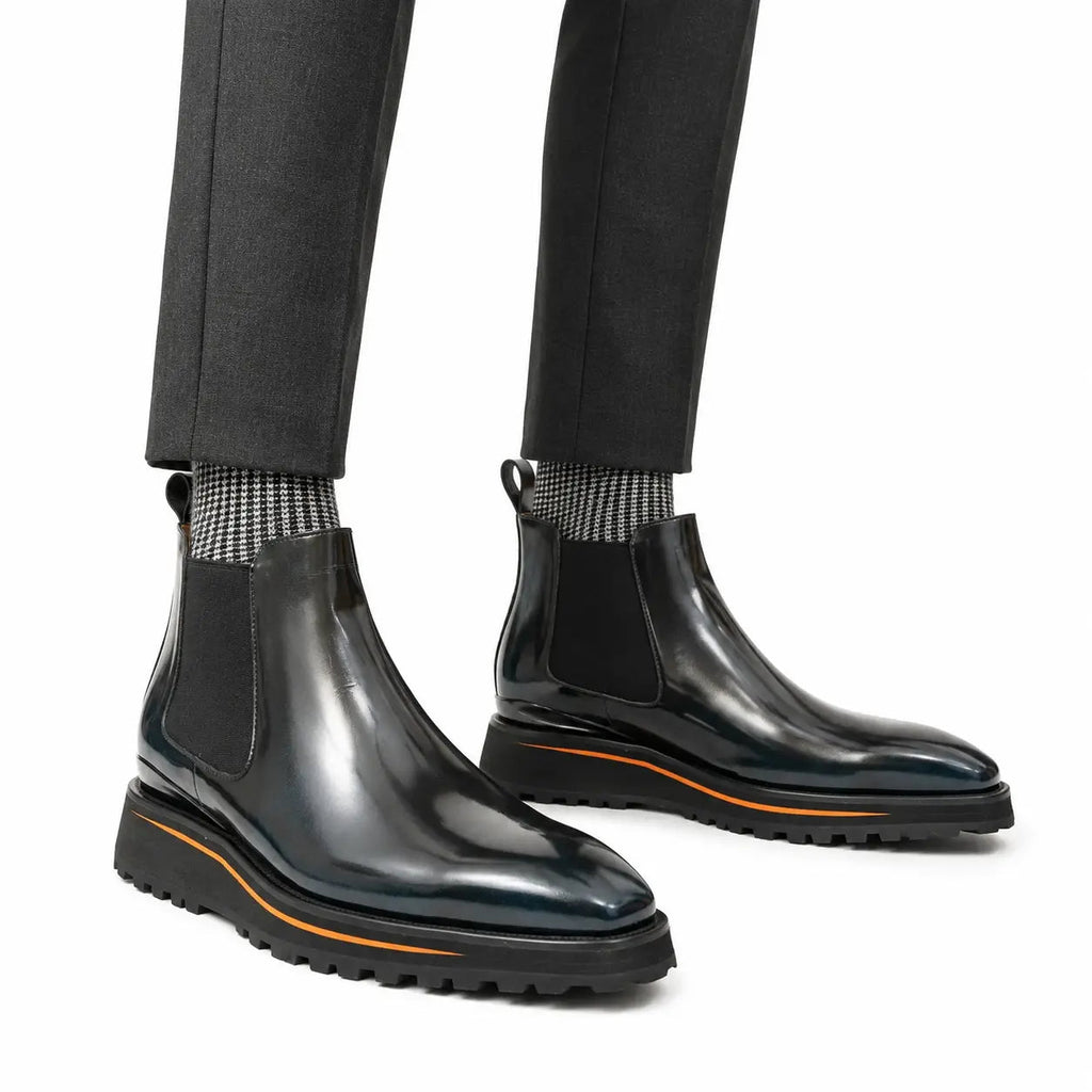 Black Calf Chelsea Boots