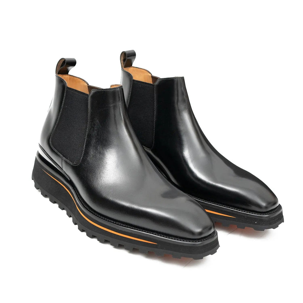 Black Chelsea Lug Boots