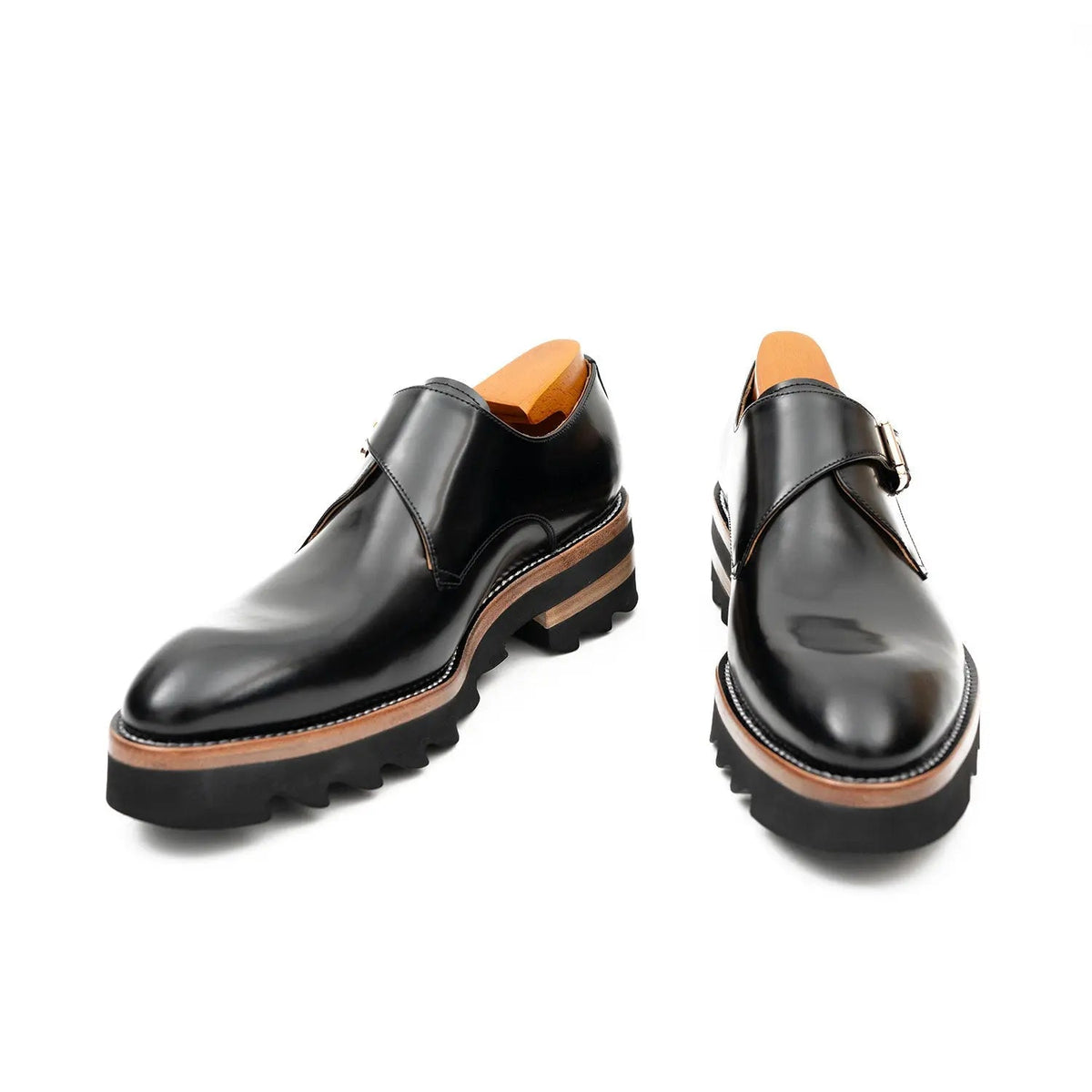 Black Single Monk Strap