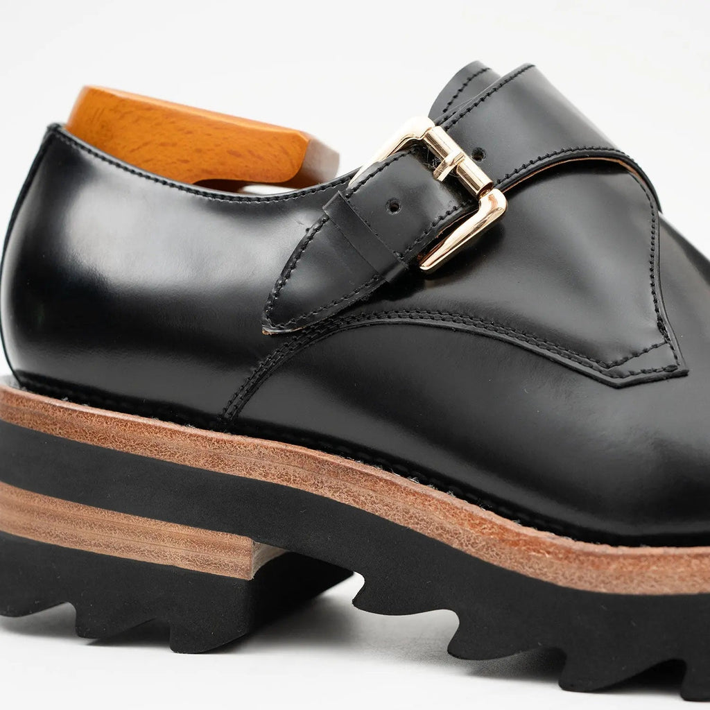 Black Single Monk Strap