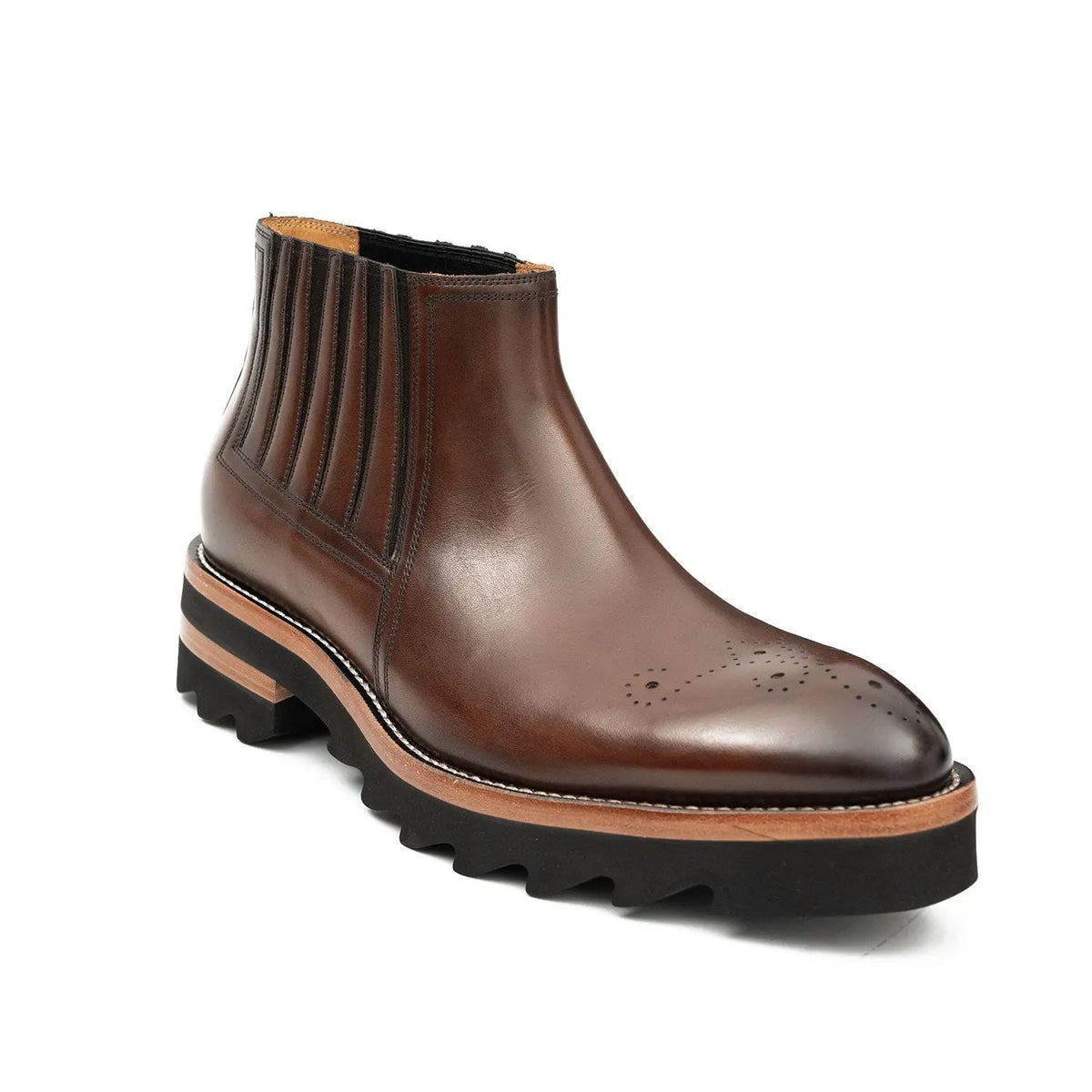 Brown Lug Sole Chelsea Boot