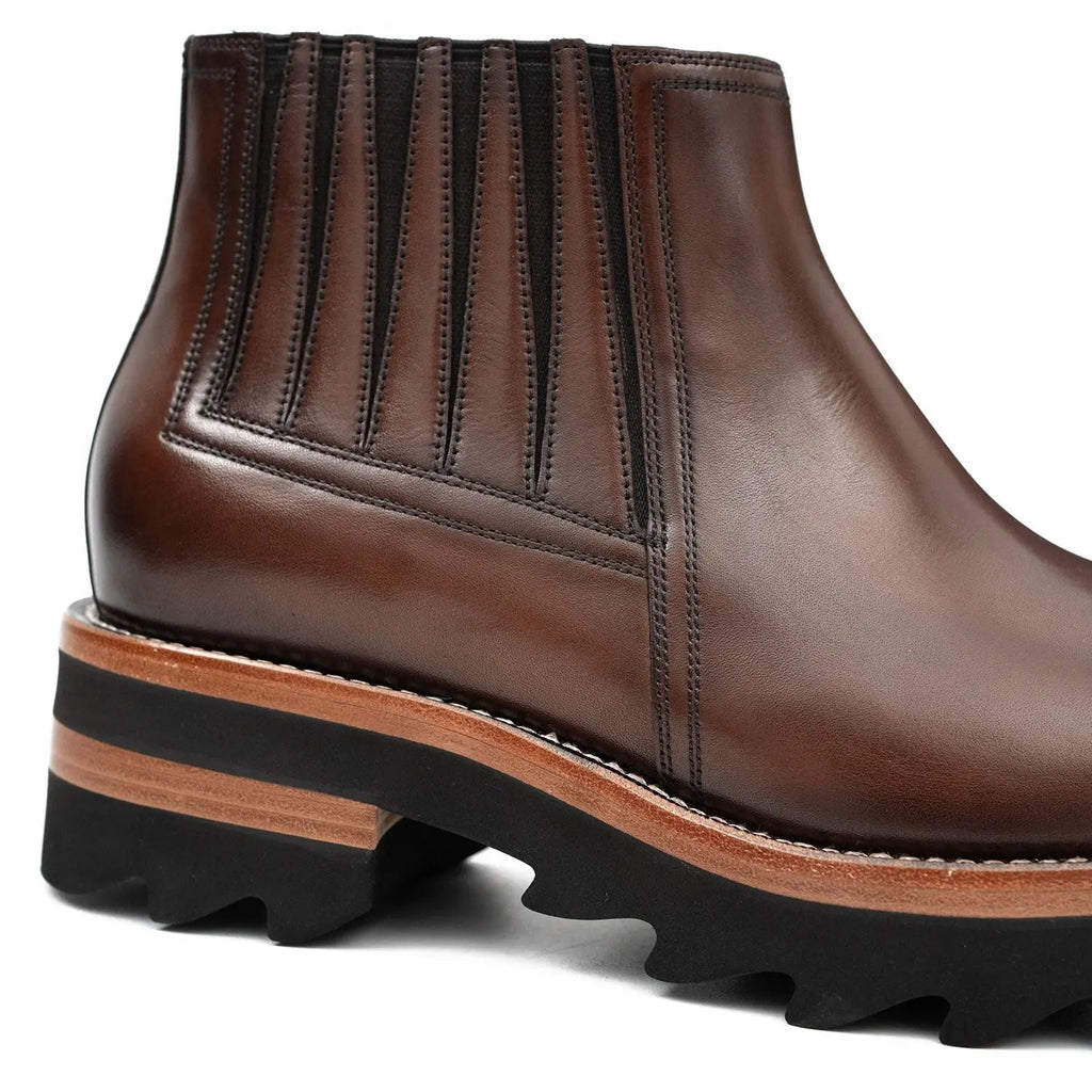 Brown Lug Sole Chelsea Boot