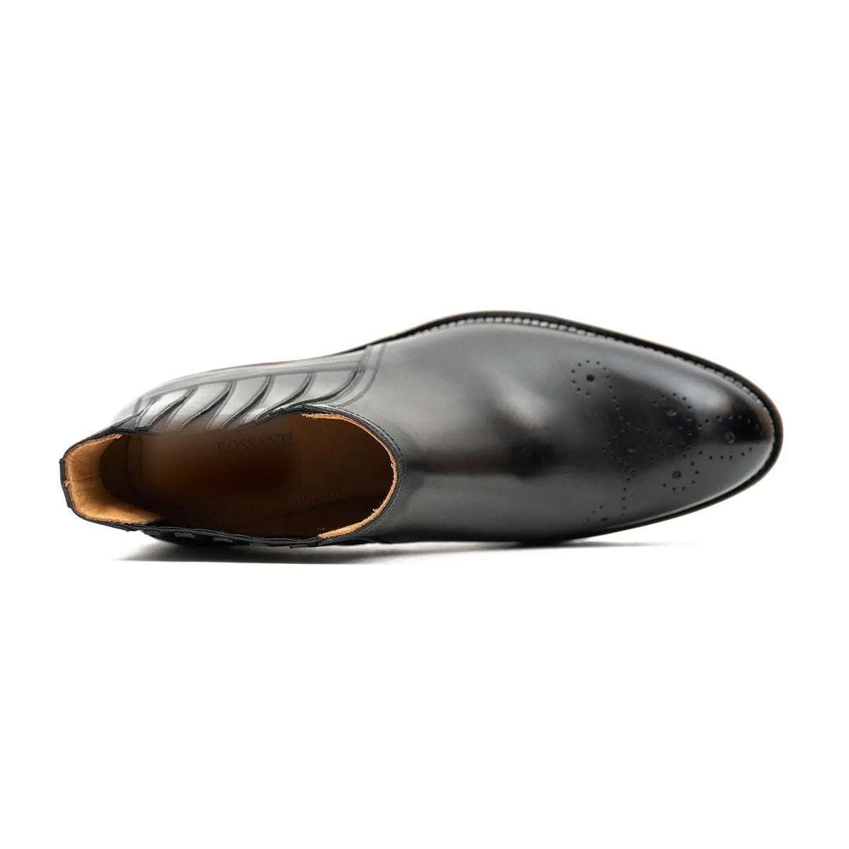Black Chelsea Boots with Ribbed Panels