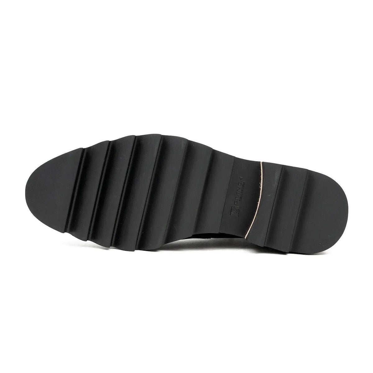 Black Chelsea Boots with Ribbed Panels