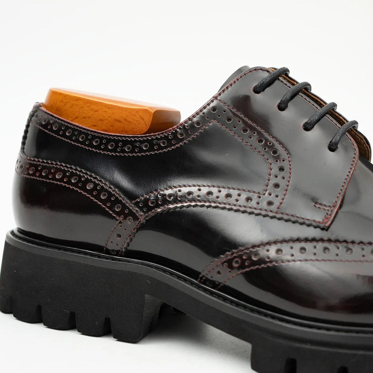 Burgundy Lug Sole Derby