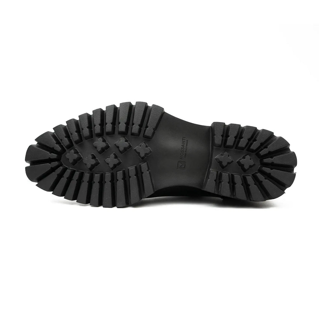 Black Lug Sole Apron Derby