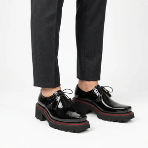 Black Patent Lug Derby