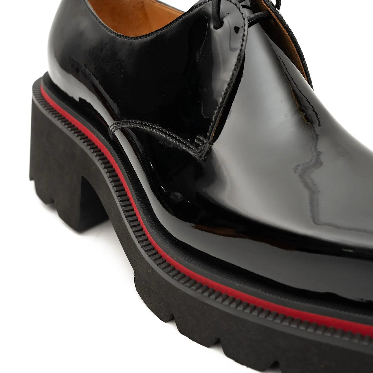 Black Patent Lug Derby