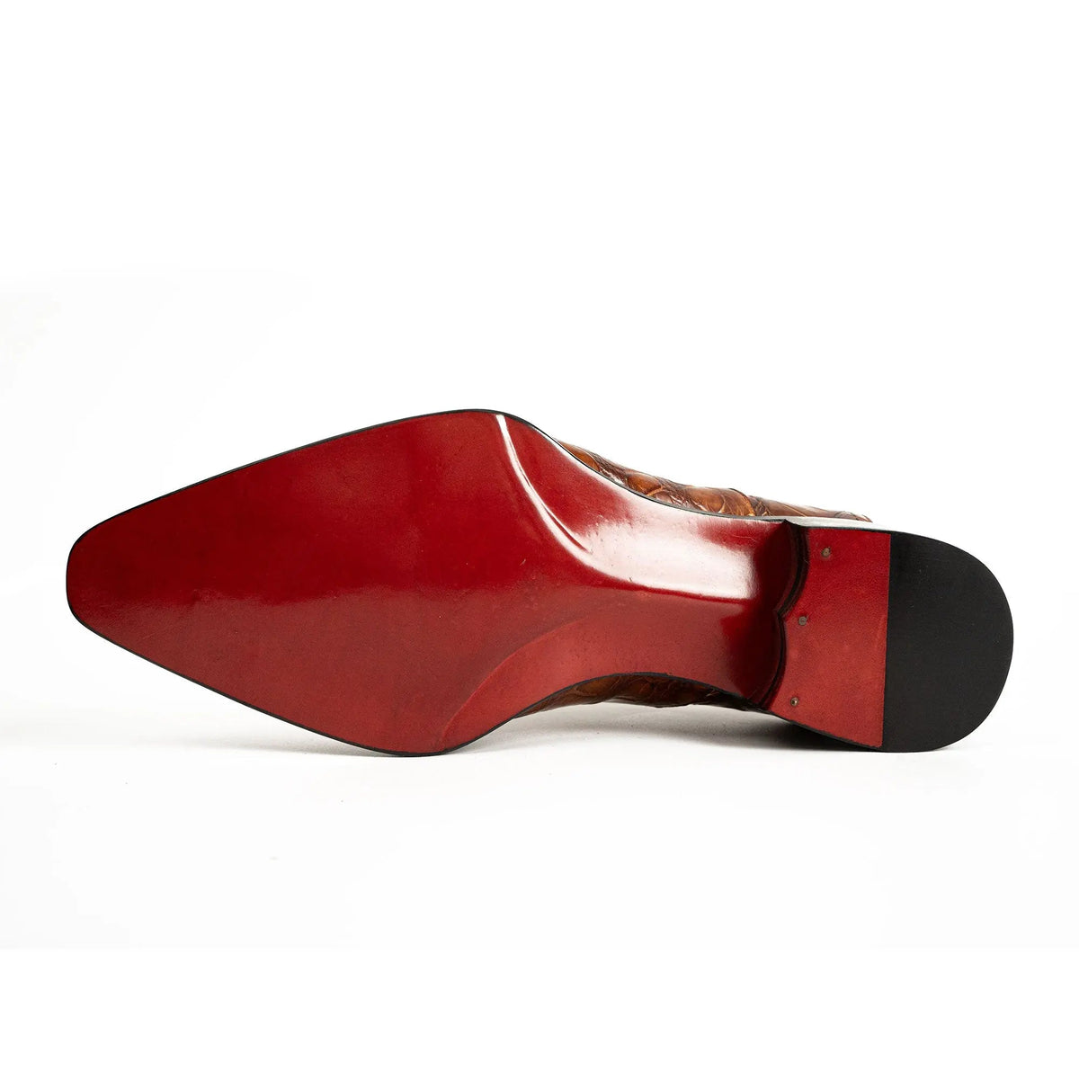 Cognac Crocodile Oxford Dress Shoe