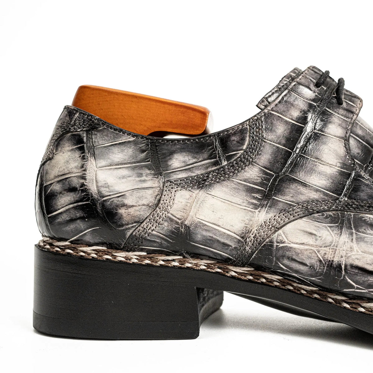 Silver Crocodile Norwegian Monk Shoe