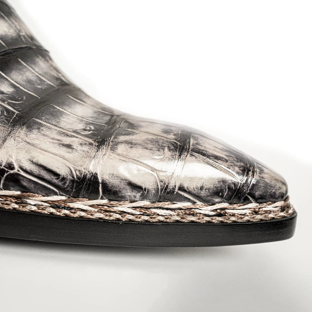 Silver Crocodile Norwegian Monk Shoe