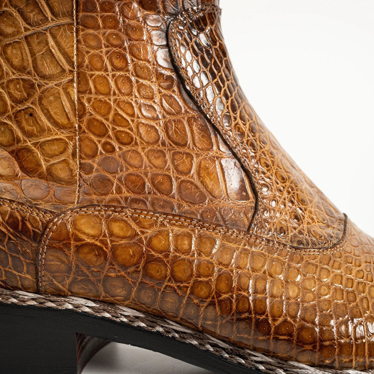 Amber Crocodile Chelsea Boot