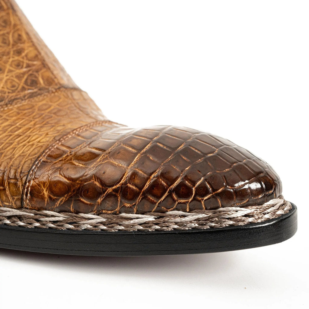 Amber Crocodile Chelsea Boot