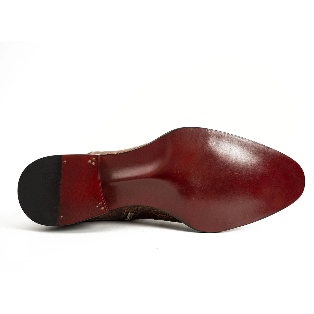 Amber Crocodile Chelsea Boot