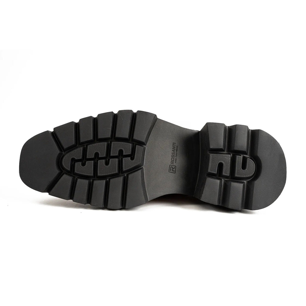 Amber Ostrich Derby with Elevated Sole