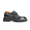 Midnight Blue Lug Wingtip Derby