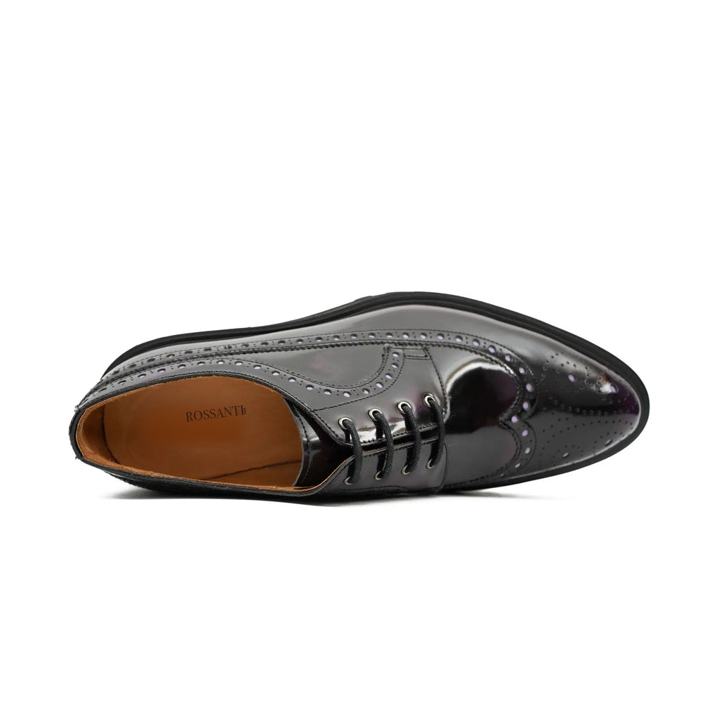 Polished Dark Derby with Lug Sole