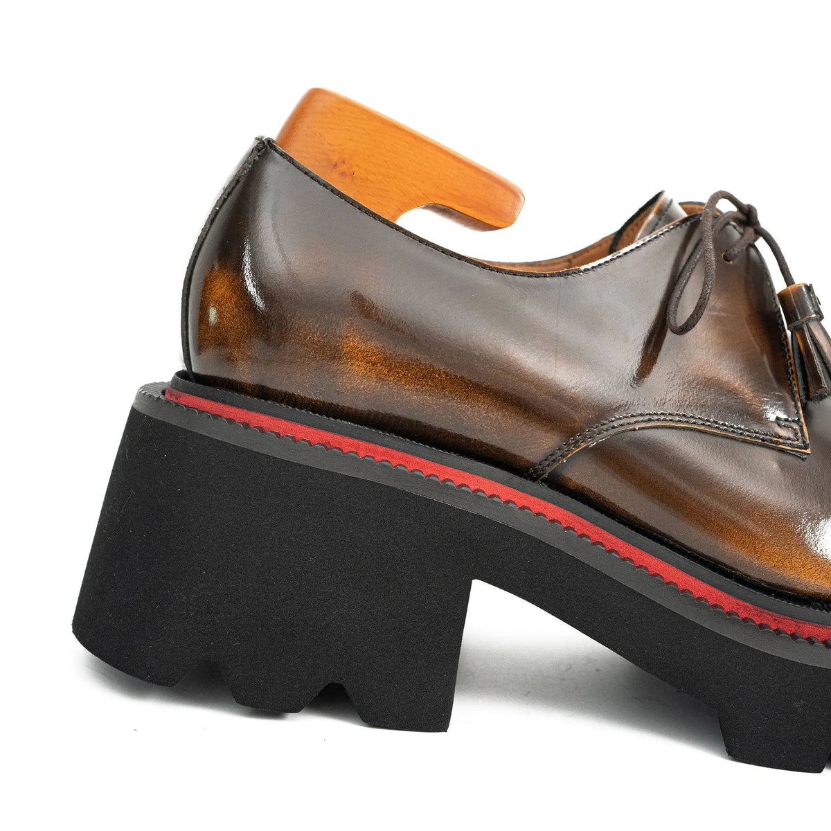 Burnished Square-Toe Lug Derby