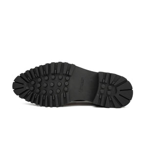Cognac Croc-Trim Lug Loafer