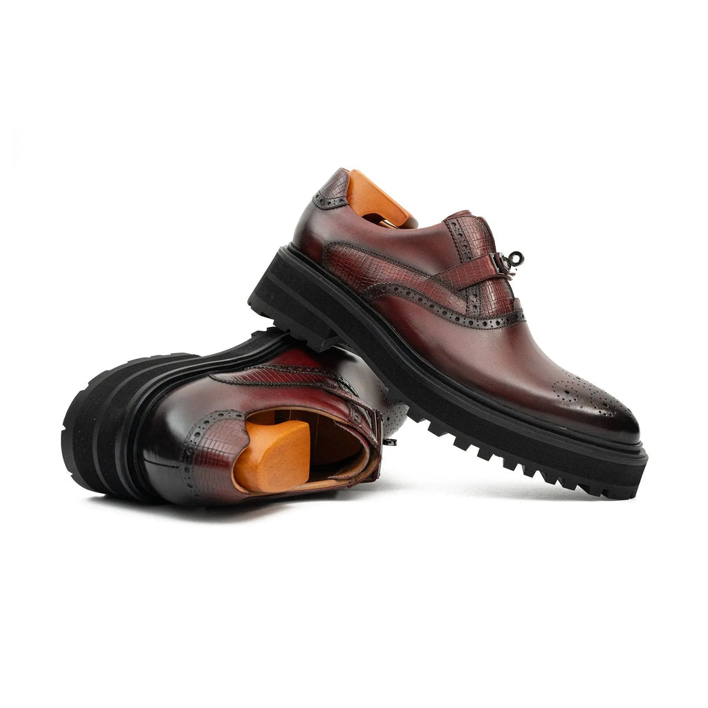 Burgundy Strap Lug Loafer