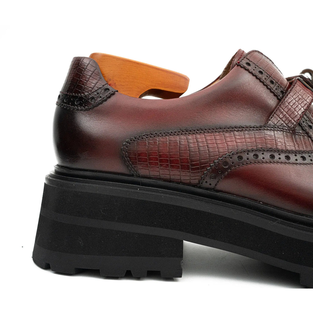 Burgundy Strap Lug Loafer
