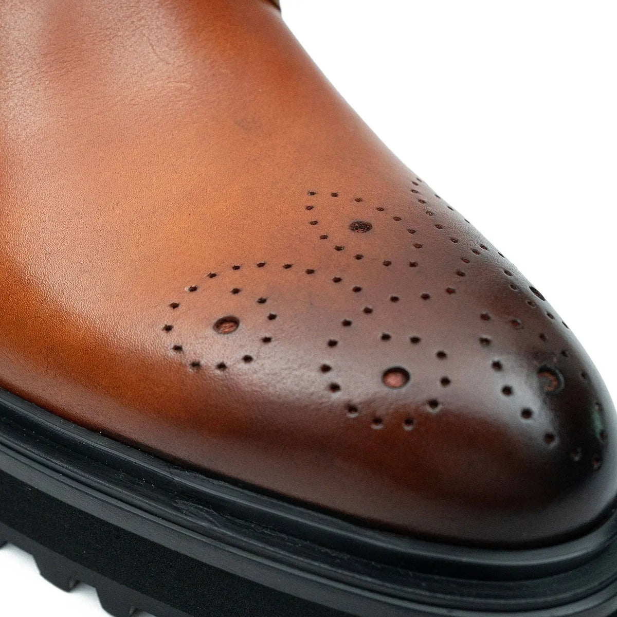Cognac Double Monk Lug Shoe