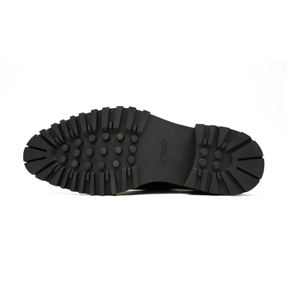 Black Double Monk Strap Lift Shoe