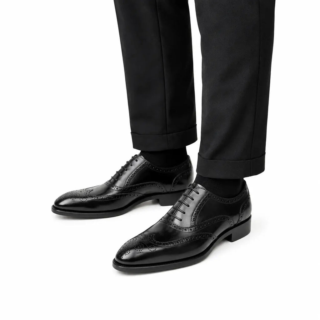 Black Wingtip Oxford Brogues