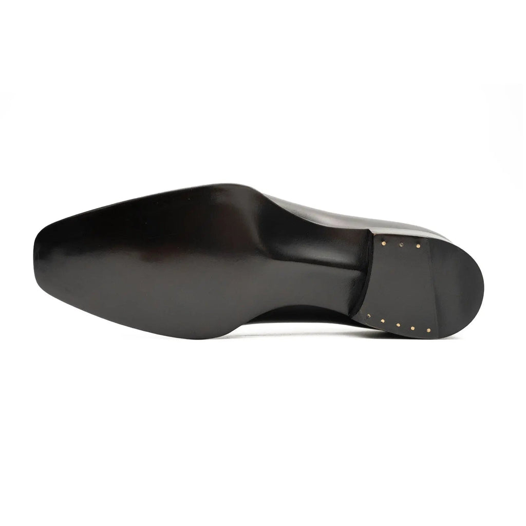 Black Apron-Toe Derby