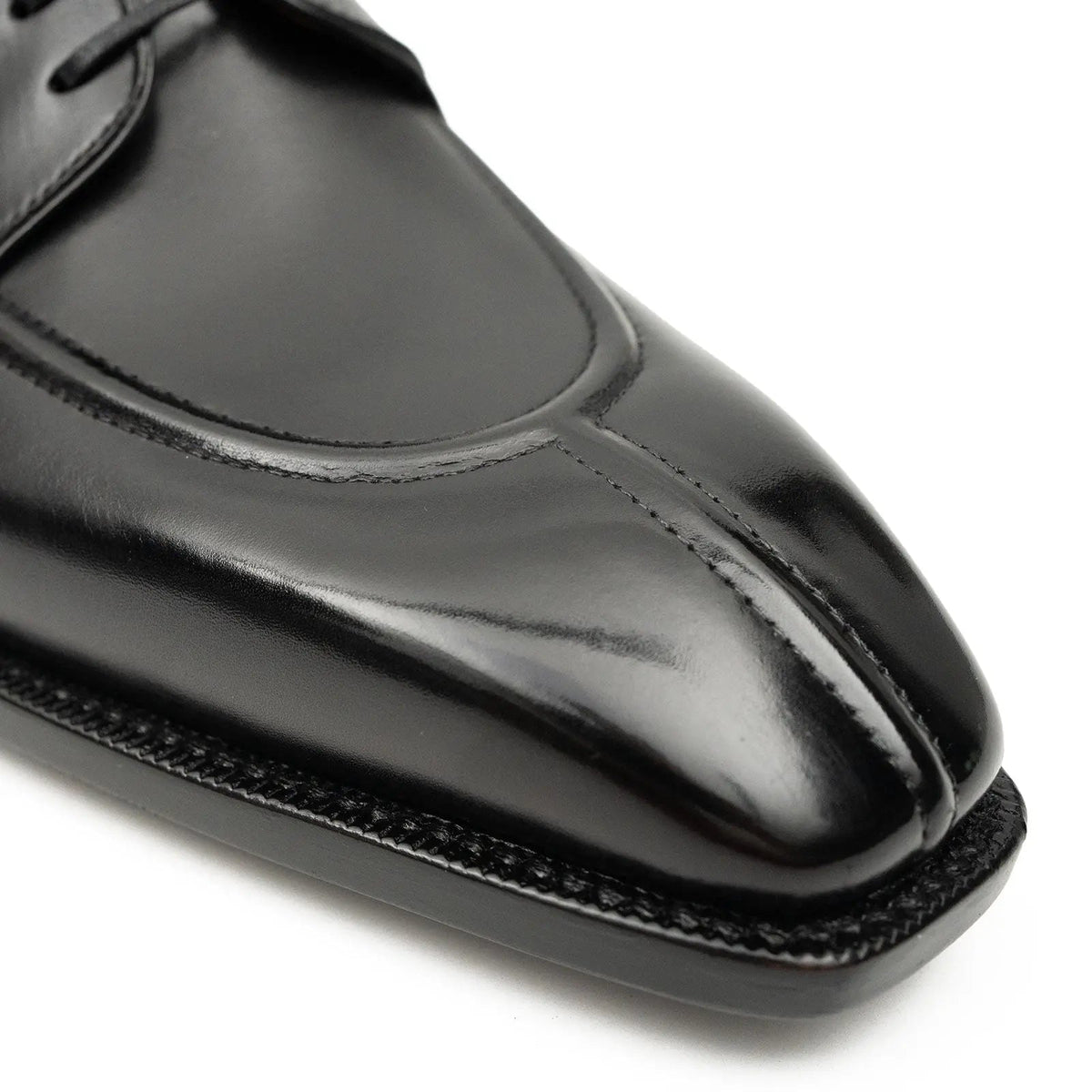 Black Apron-Toe Derby