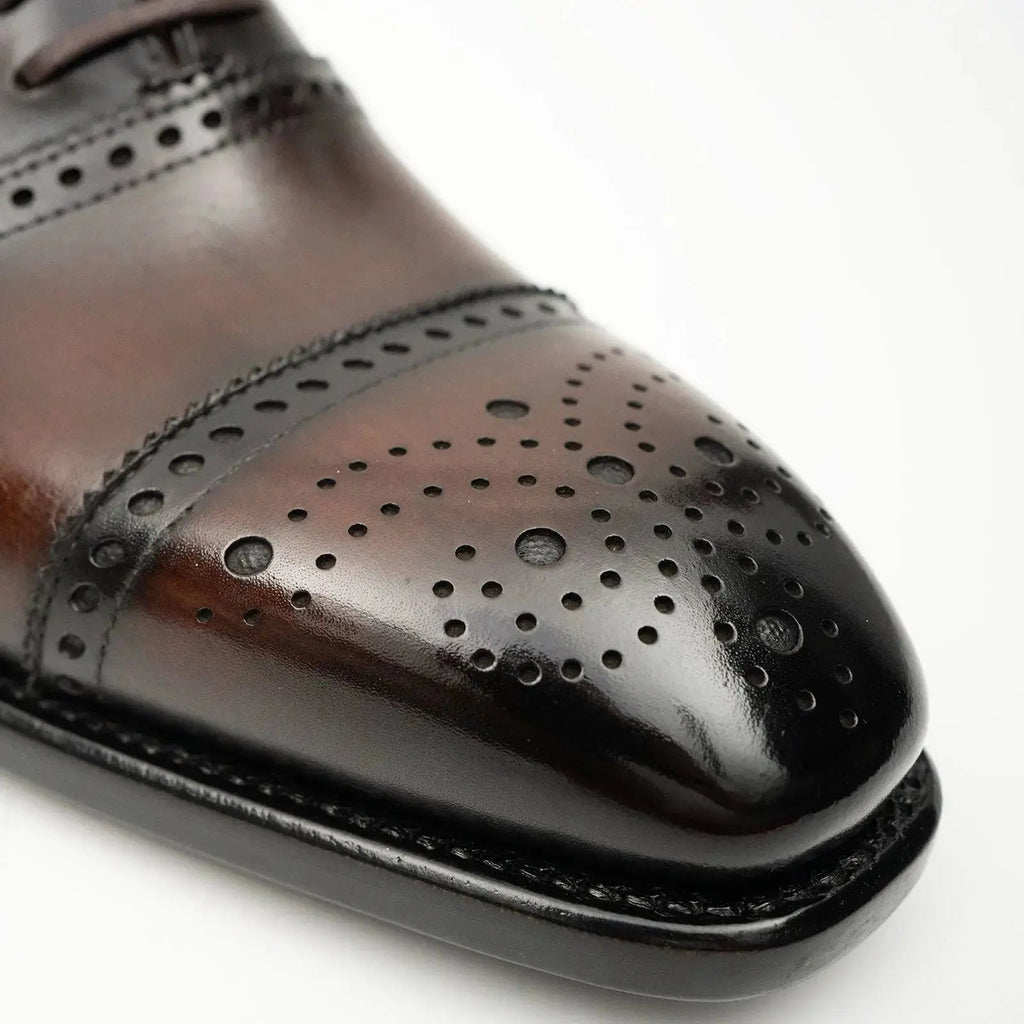 Burnished Brown Cap-Toe Oxford