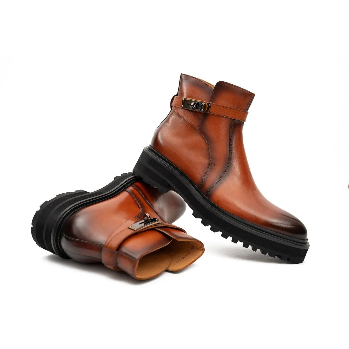 Burnished Harness Chelsea Boot