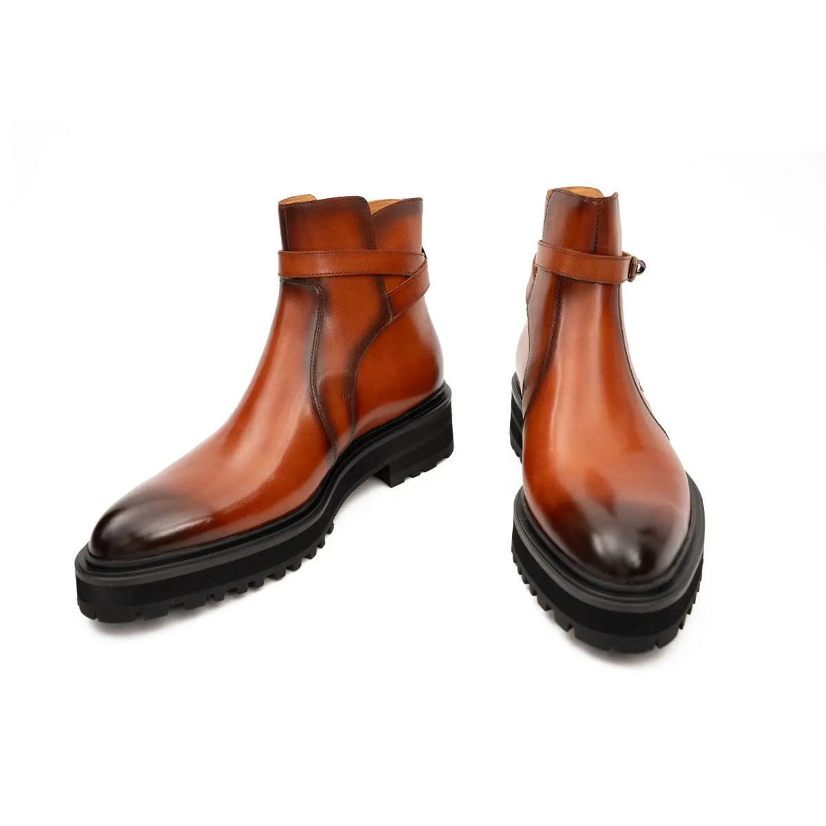 Burnished Harness Chelsea Boot
