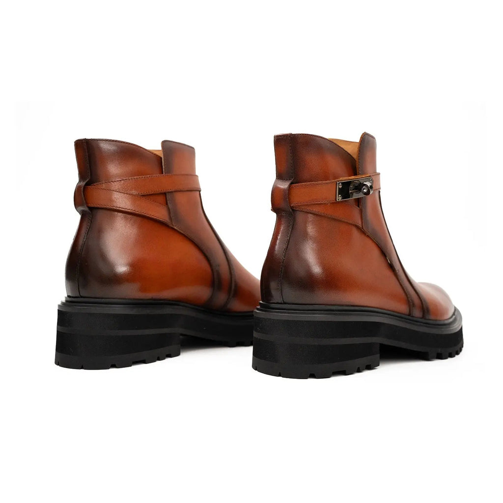 Burnished Harness Chelsea Boot