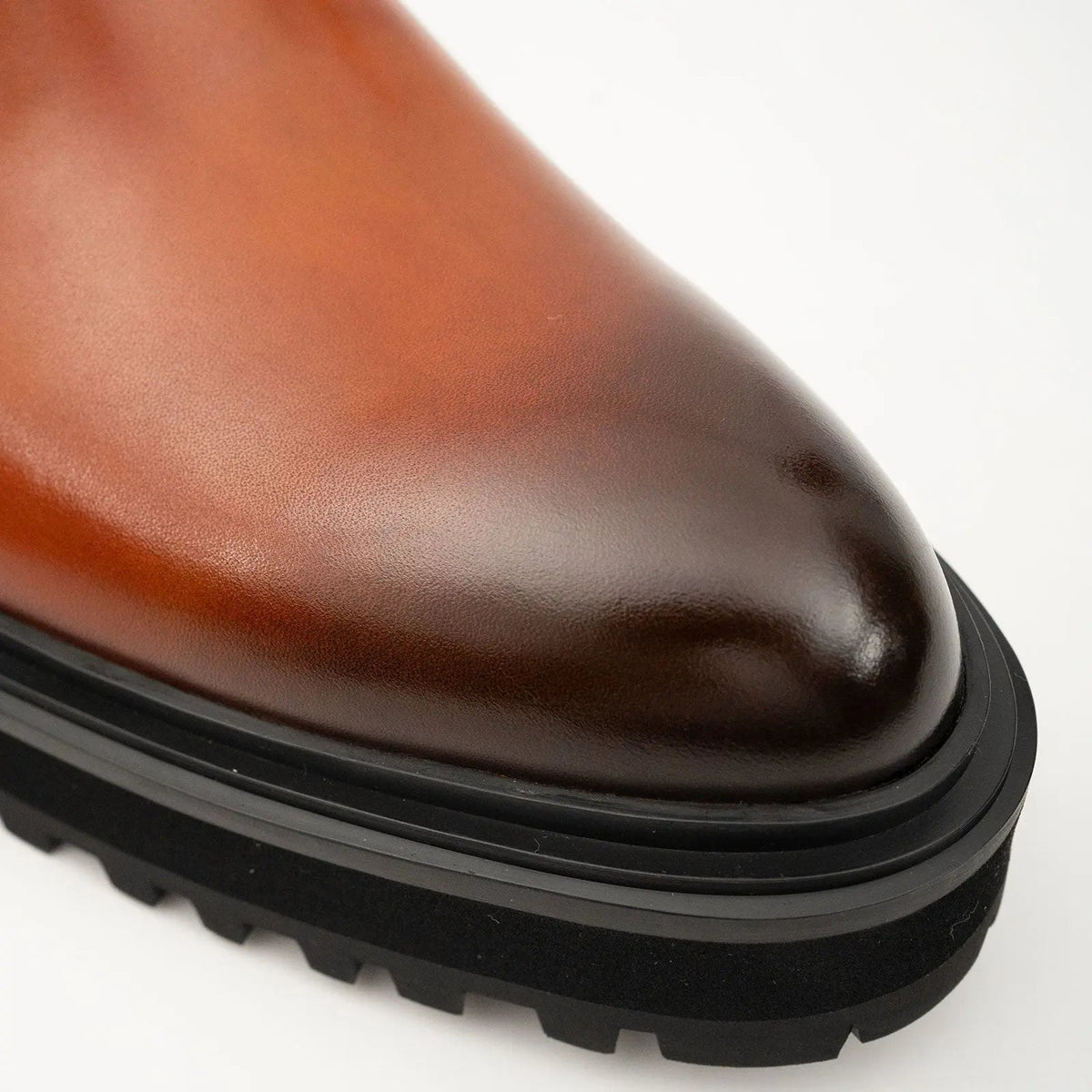 Burnished Harness Chelsea Boot