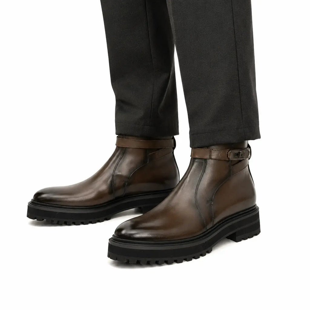 Walnut Strap Chelsea Boot