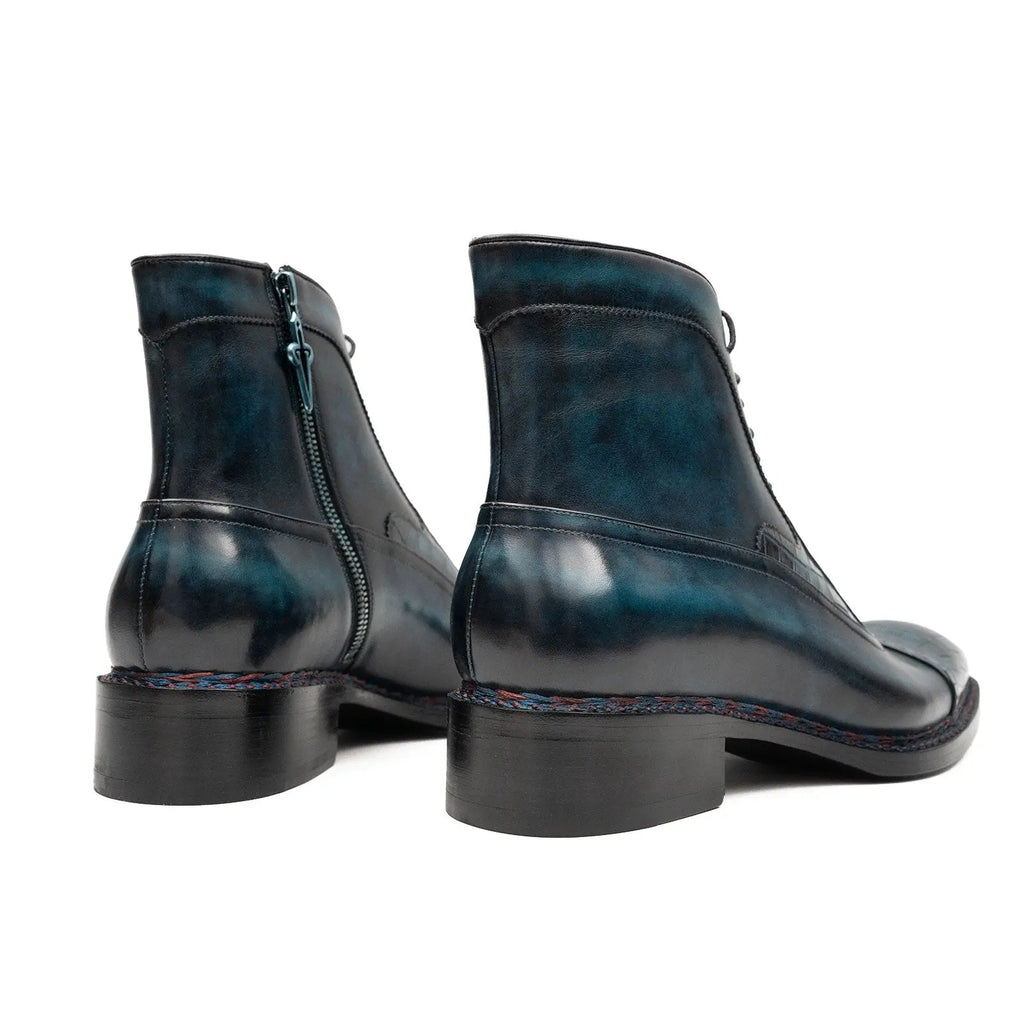 Midnight Crocodile Lace-Up Boot