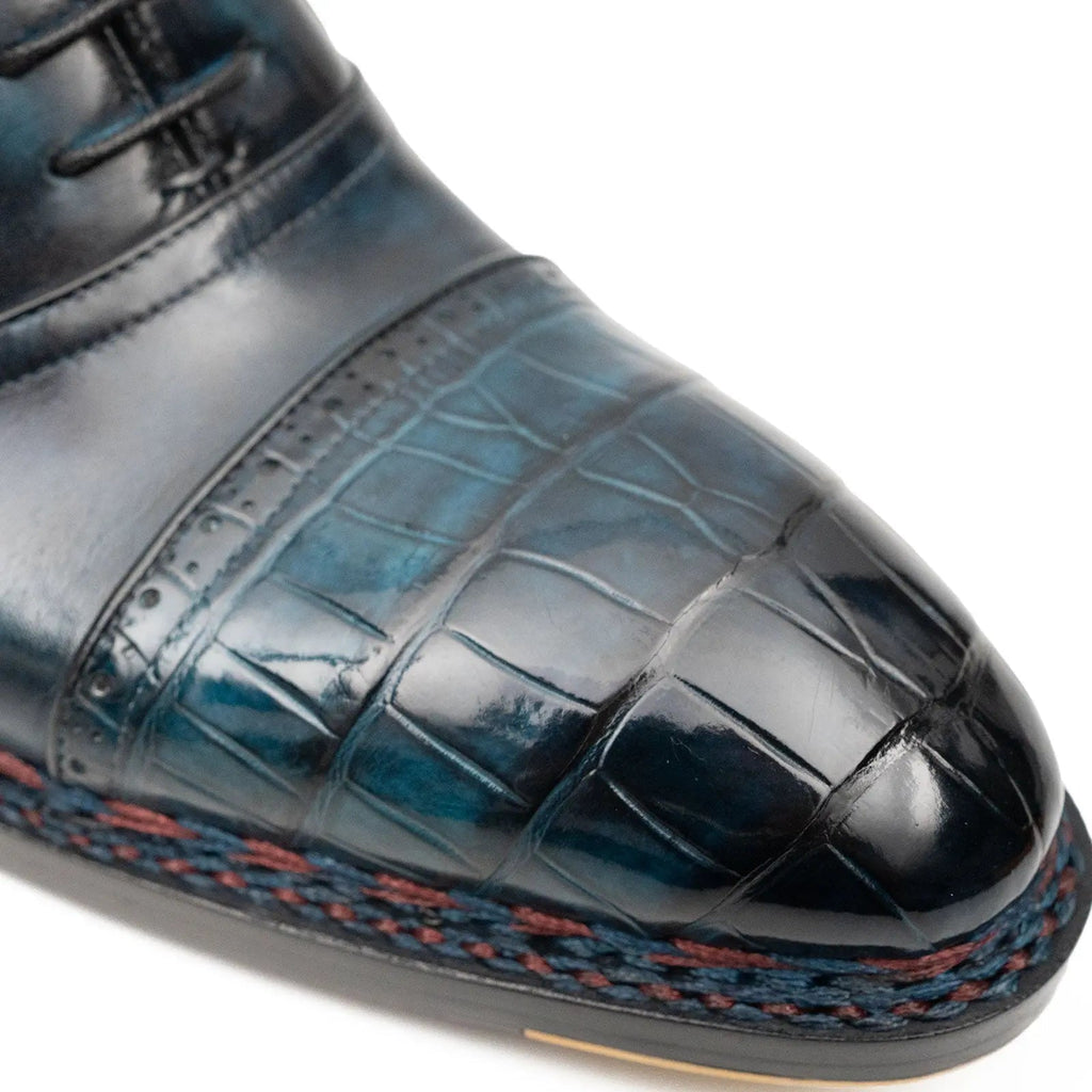 Midnight Crocodile Lace-Up Boot