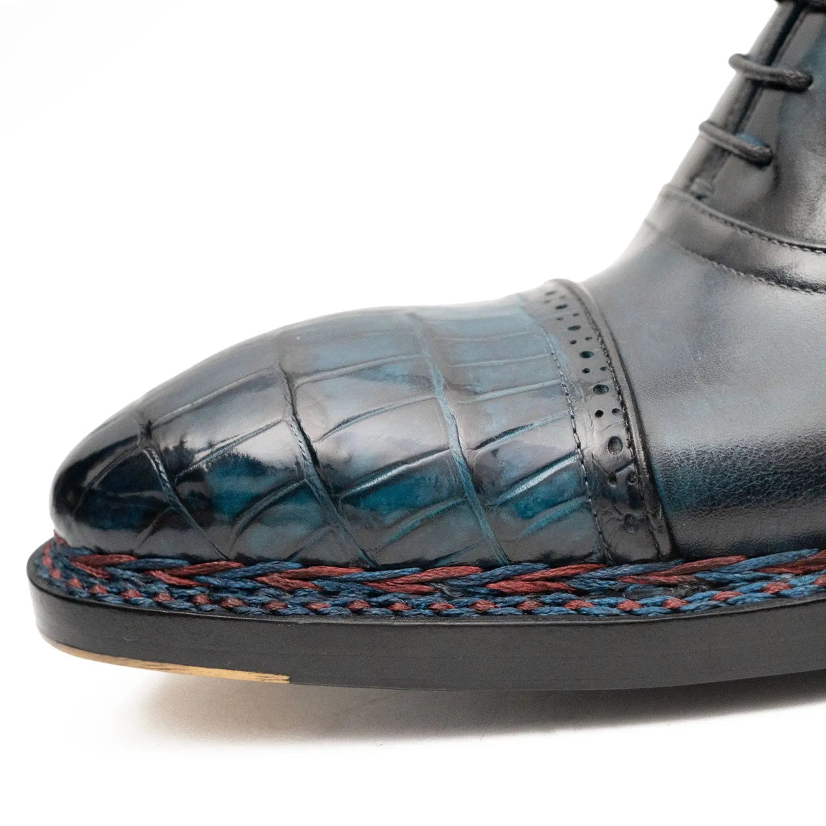 Midnight Crocodile Lace-Up Boot