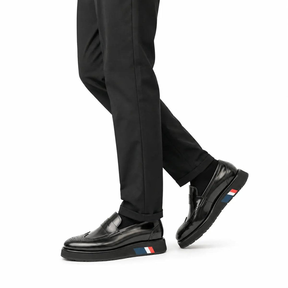 Black Platform Penny Loafer