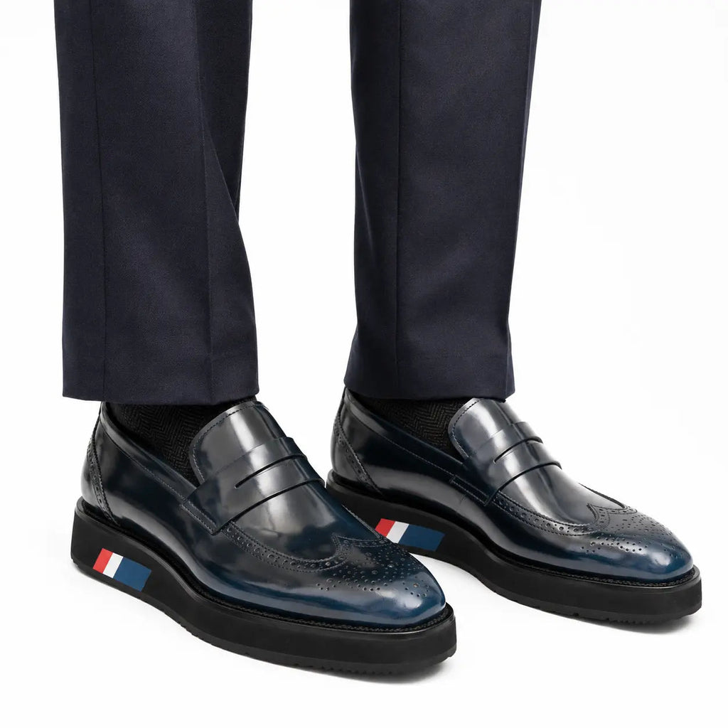 Deep Navy Penny Loafer with Foam Sole