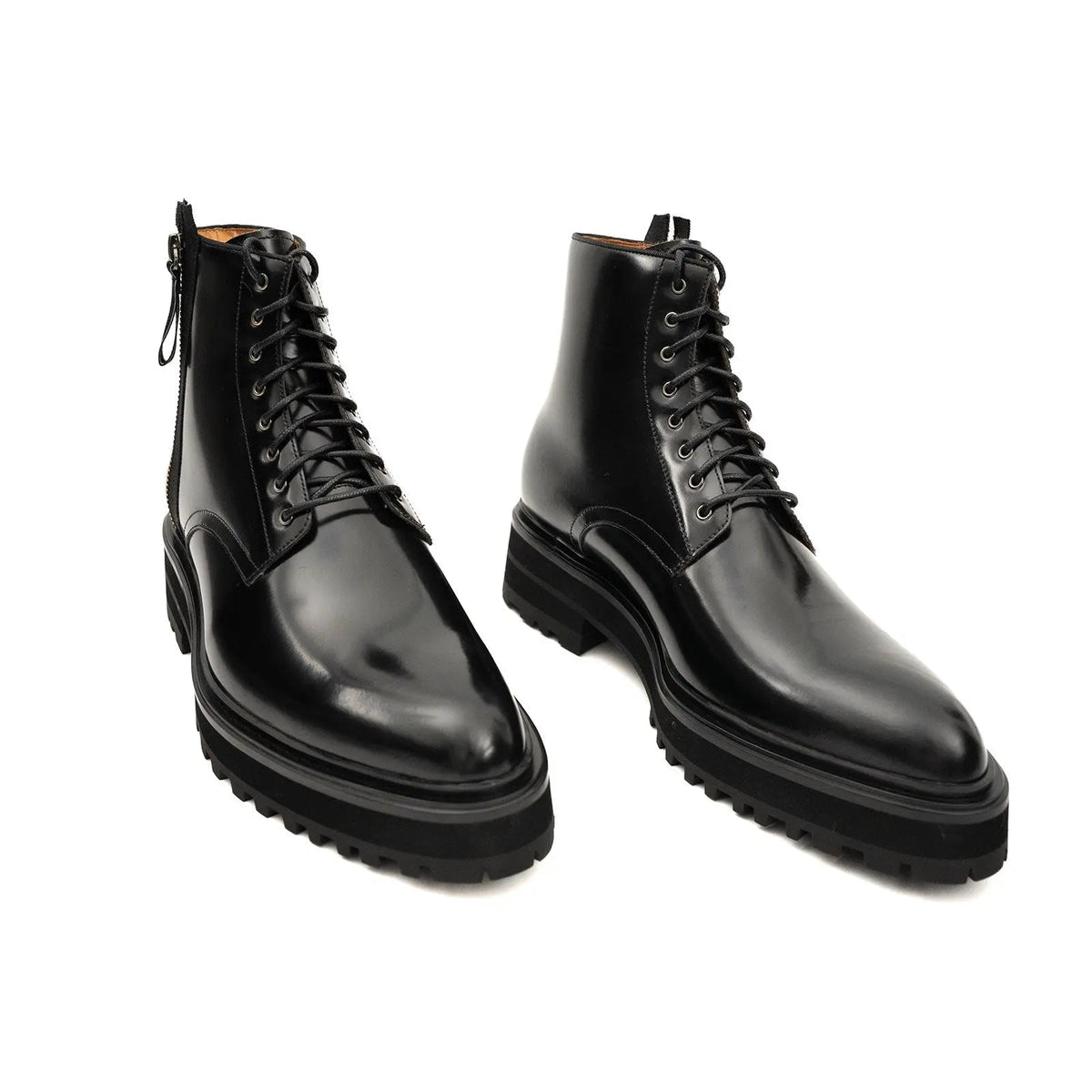 Black Brogue Combat Boot