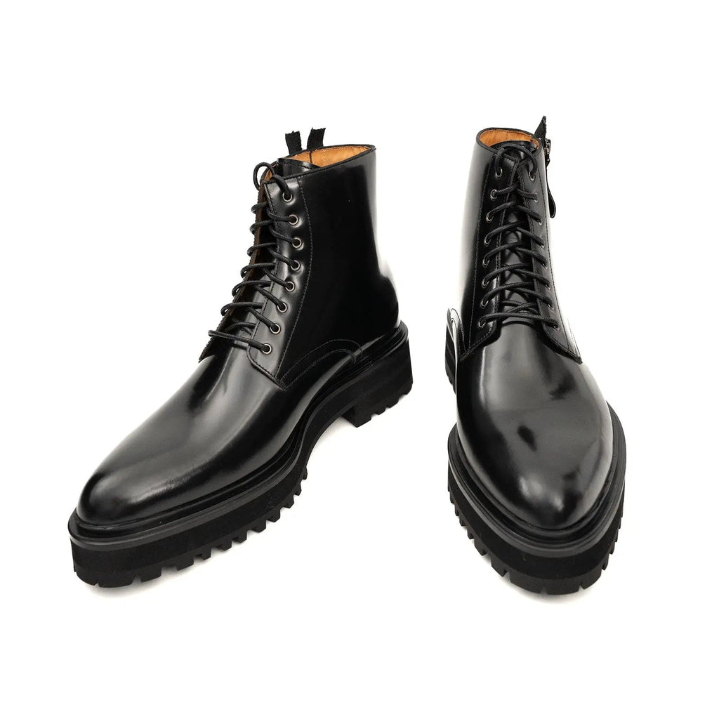 Black Brogue Combat Boot
