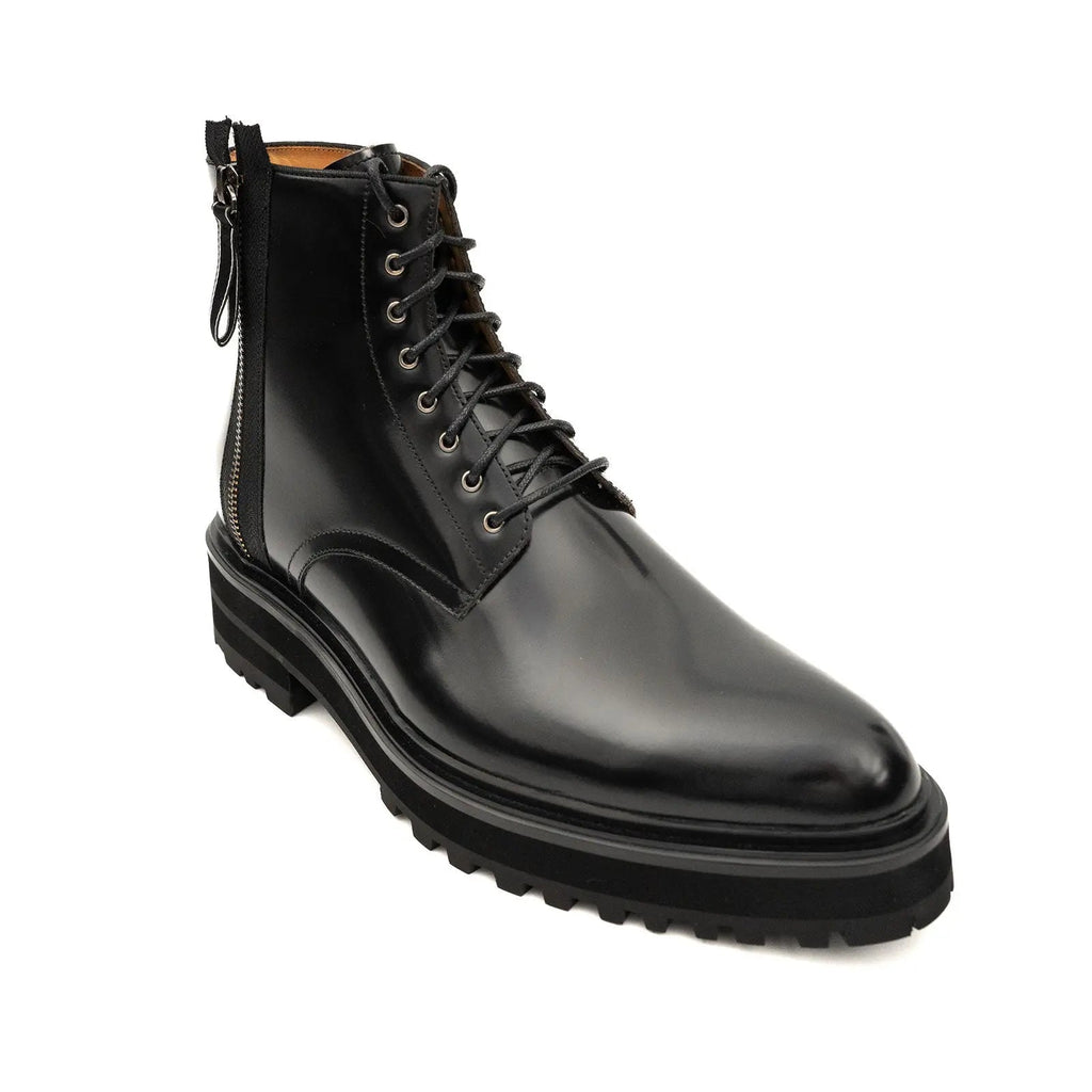 Black Brogue Combat Boot