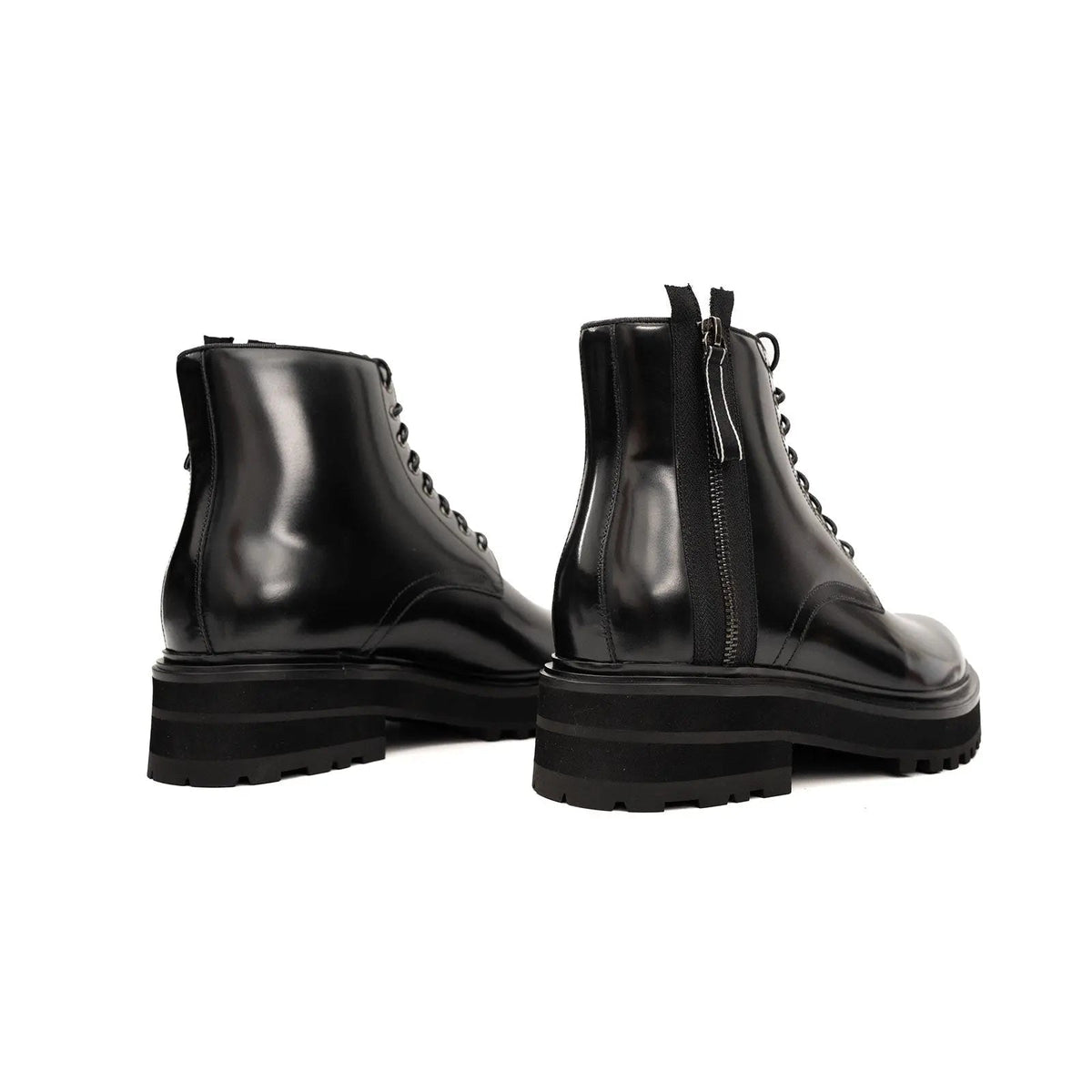 Black Brogue Combat Boot