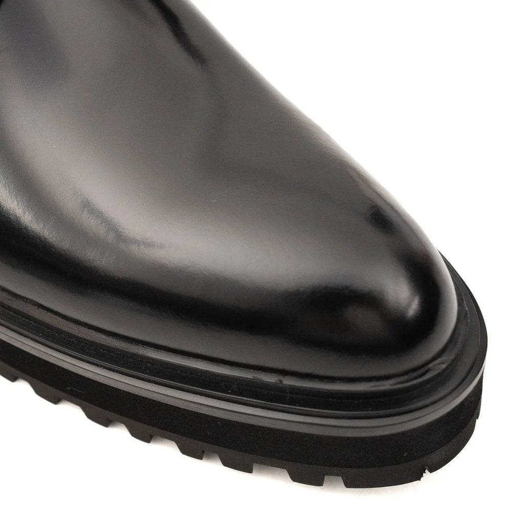 Black Brogue Combat Boot