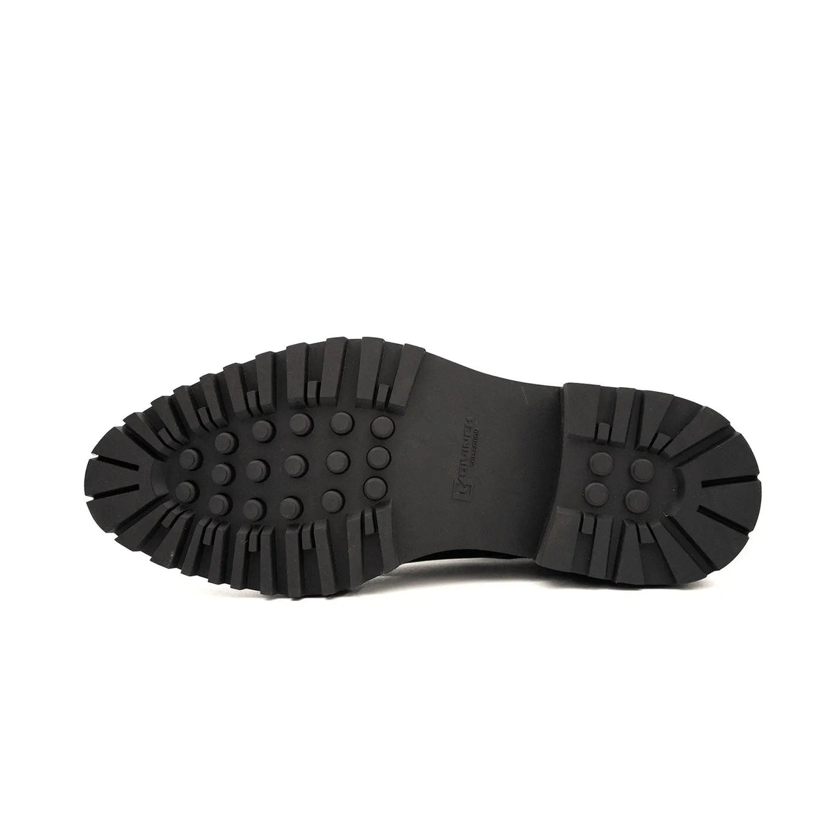 Black Polished Lace-Up Lug Boots