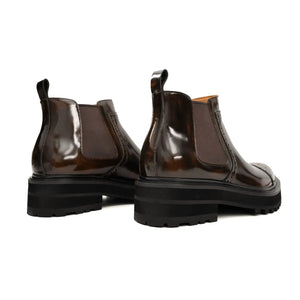 Cognac Croc Leather Chelsea Boot