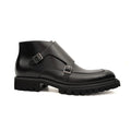 Black Double Monk Combat Boot