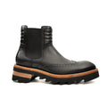 Black Chelsea Boots with Padded Collar